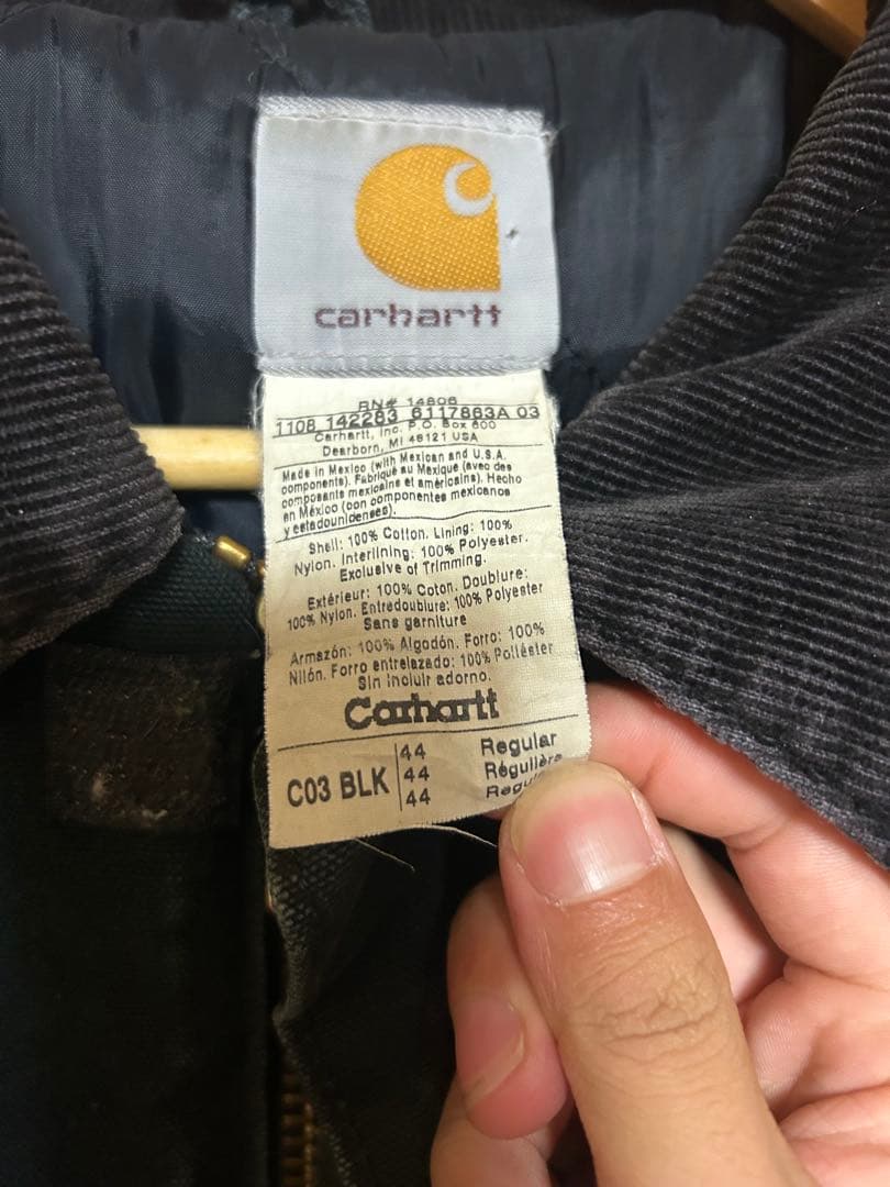 [激渋フェード]Carhartt トラディショナルジャケット　ブラック メキシコ