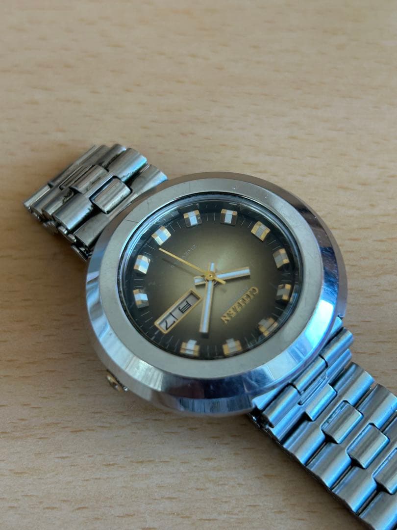 CITIZEN 自動巻き アナログ腕時計 ブラウン