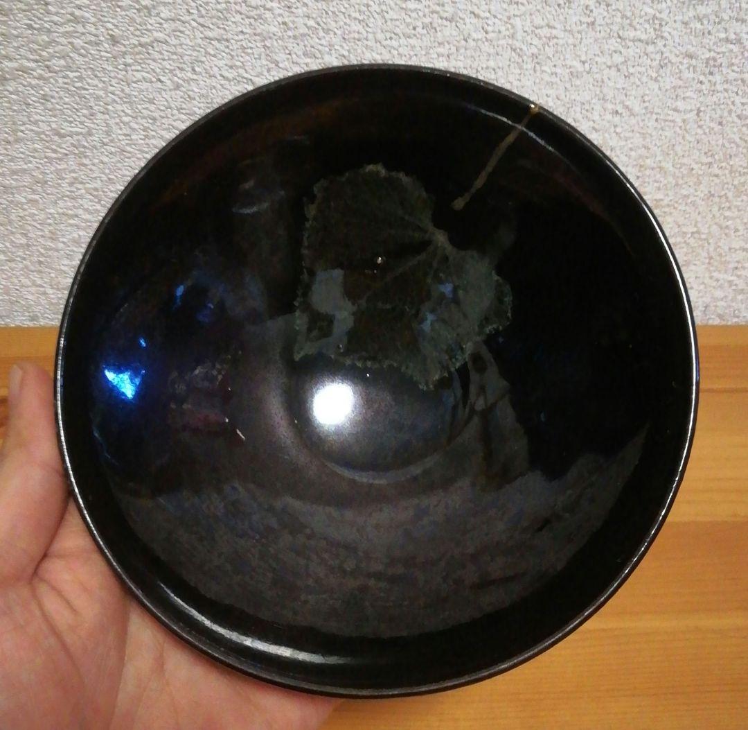 加藤仁作木葉天目茶碗共箱略歴付茶道具