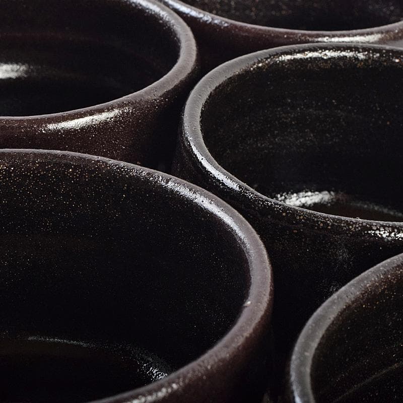 茶道具 兎月窯 杉浦芳樹 瀬戸黒 茶碗 六客 共箱 C R9363B - メルカリ