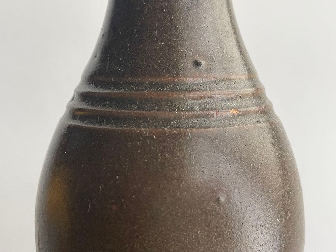 骨董 アンティーク 琉球古陶 沖縄 酒器 褐釉徳利 一輪挿し 渡名喜瓶 嘉瓶