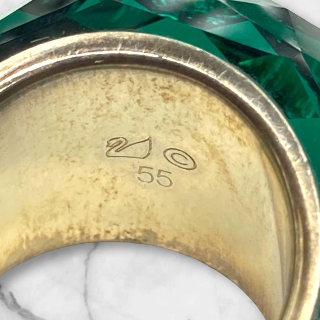 スワロフスキー ニルヴァーナ エメラルドグリーン リング 13号 275