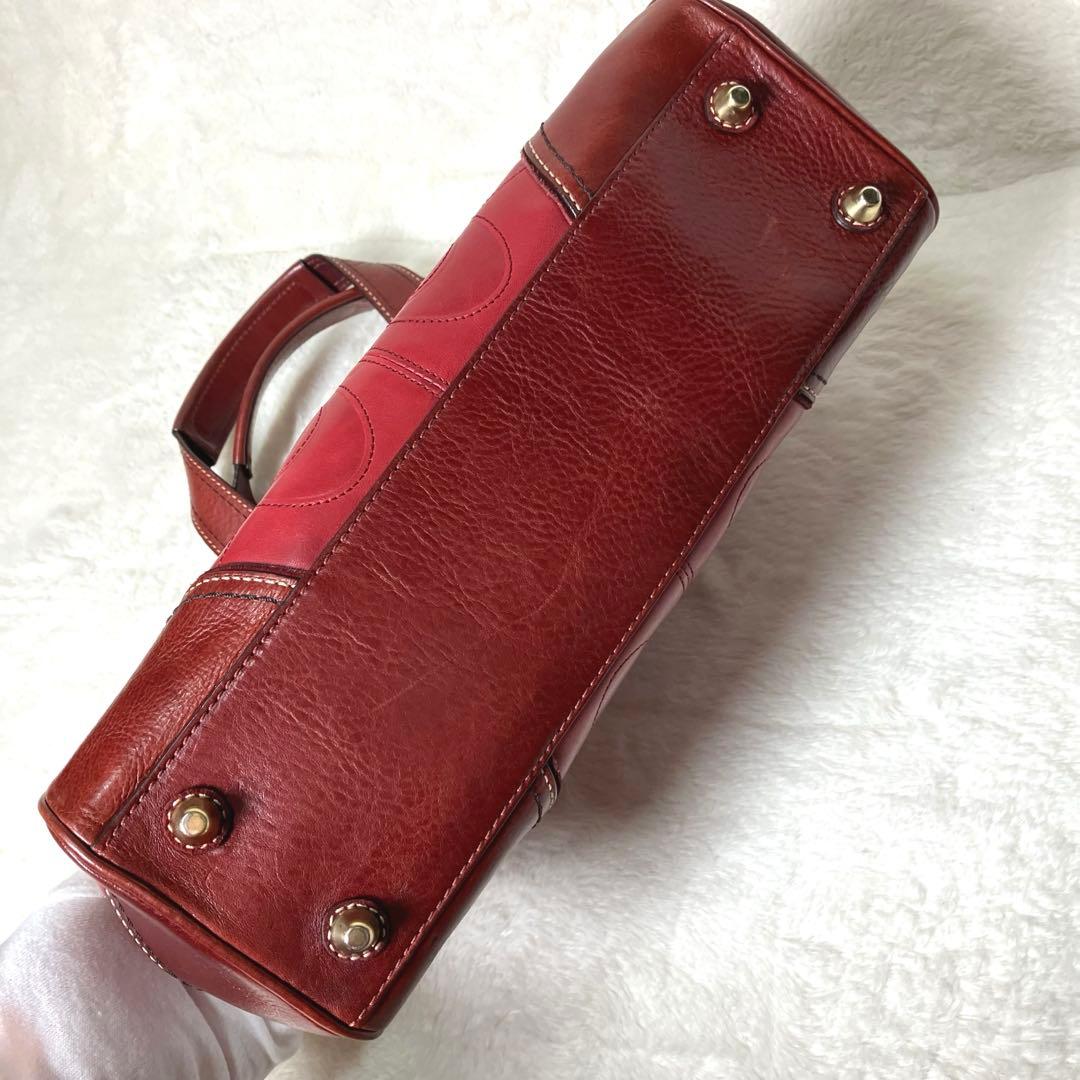 【希少】COACH✨ハンドバッグ　シグネチャー　タッセル　レザー　オールドコーチ