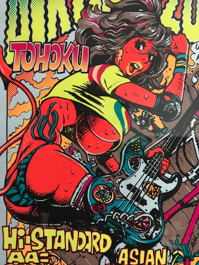 正規額縁 ロッキンジェリービーン エアジャム2012 シルクスクリーン ポスター