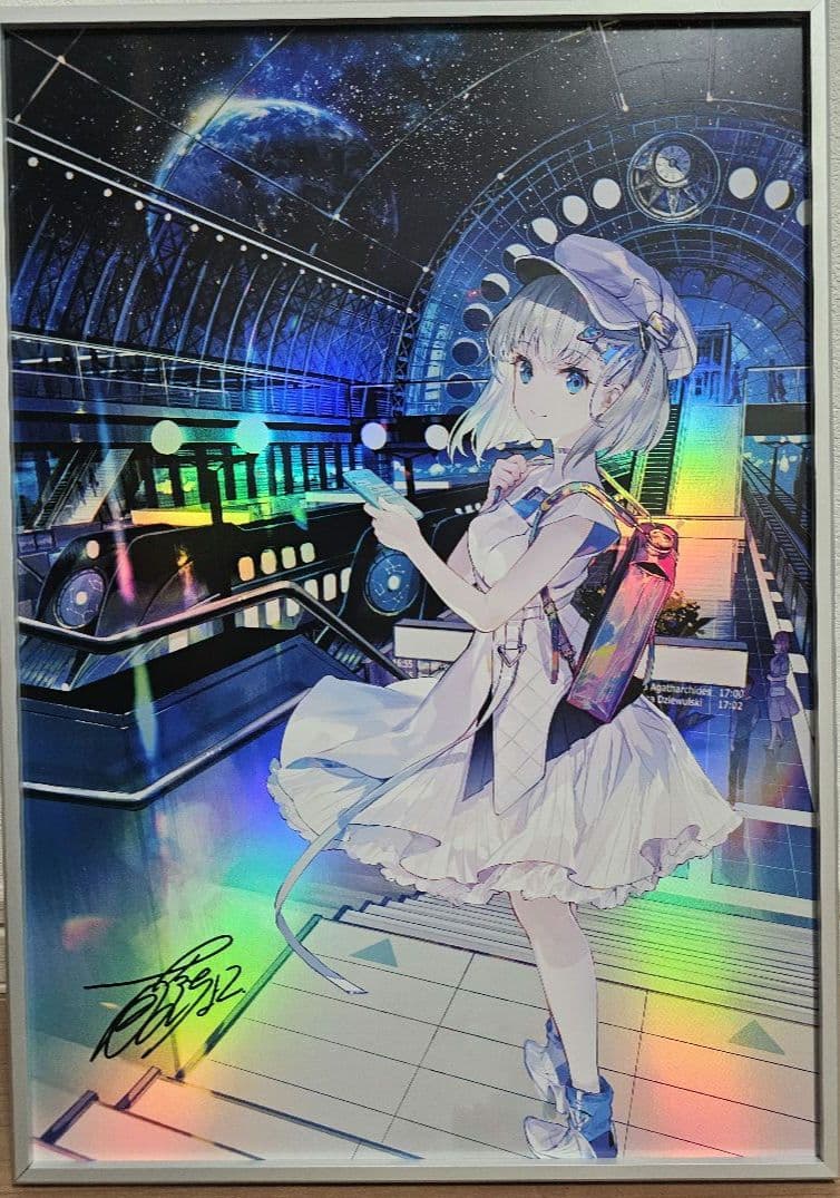 直筆サイン入り】藤ちょこアクリルアート（ミラー）「清流のうまれ