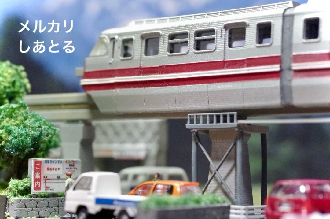 名鉄 犬山モノレール 鉄道ジオラマ展示台 ☆Nゲージ ☆鉄道模型