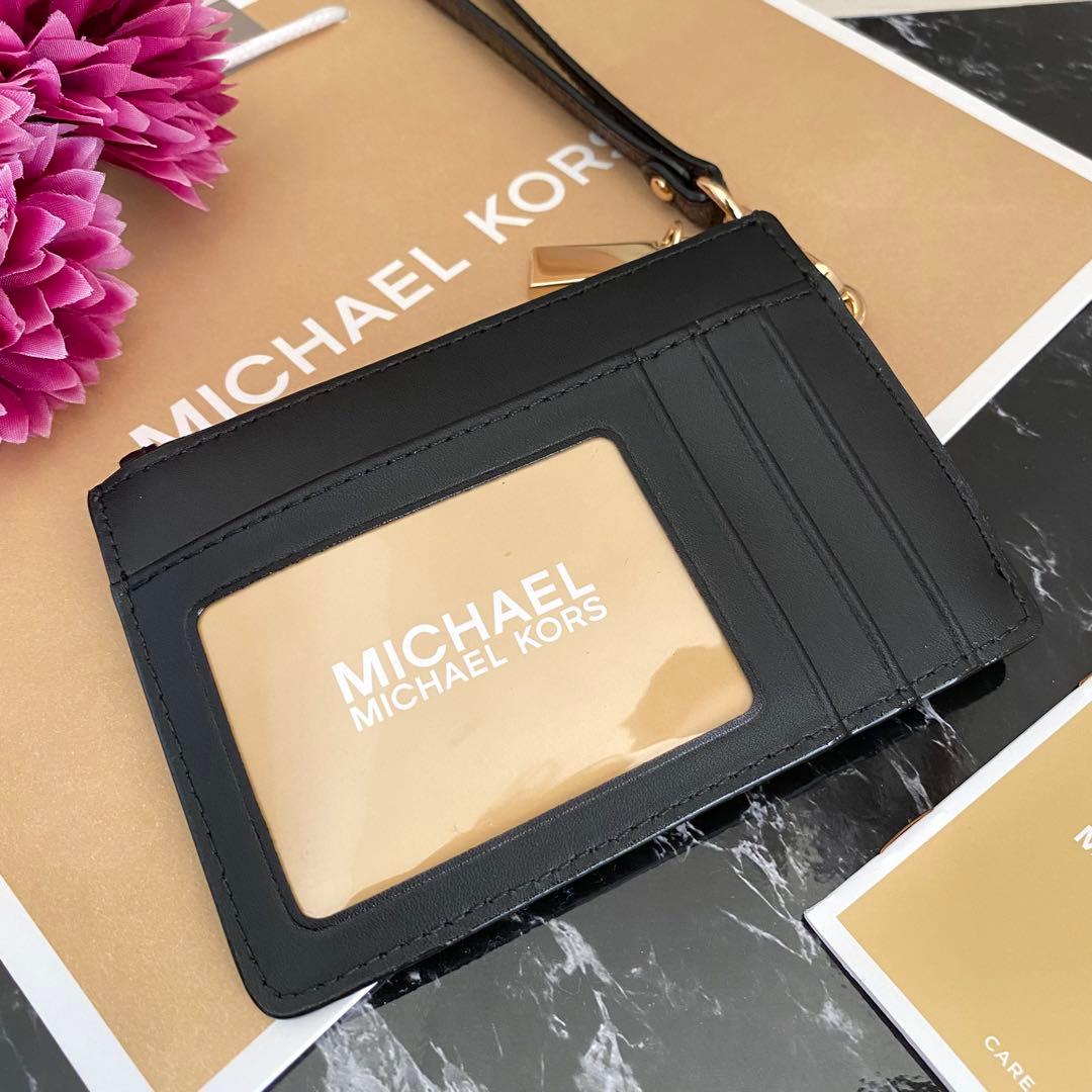 高級感のあるエナメル 新品 MICHAEL KORS マイケルコース 財布 黒