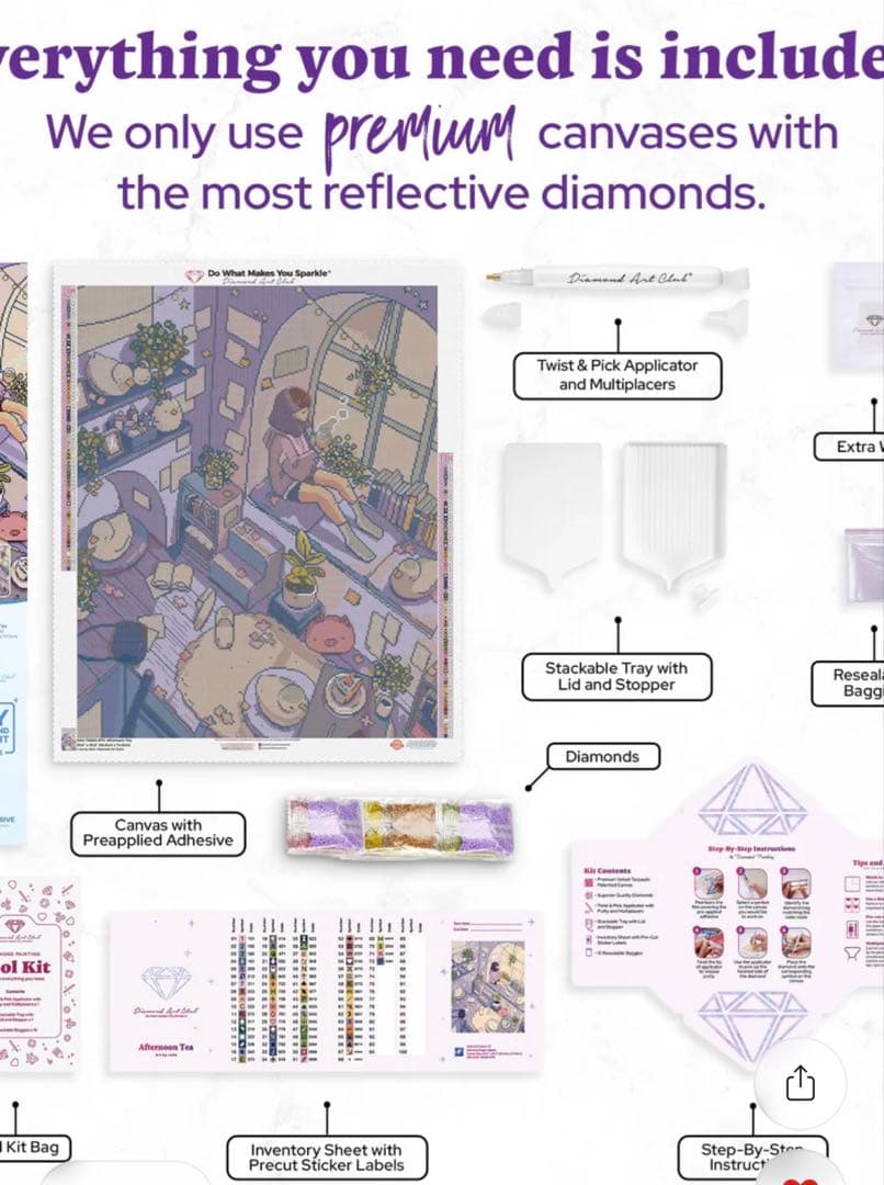 新品未開封　ダイヤモンドアートクラブ　afternoon tea