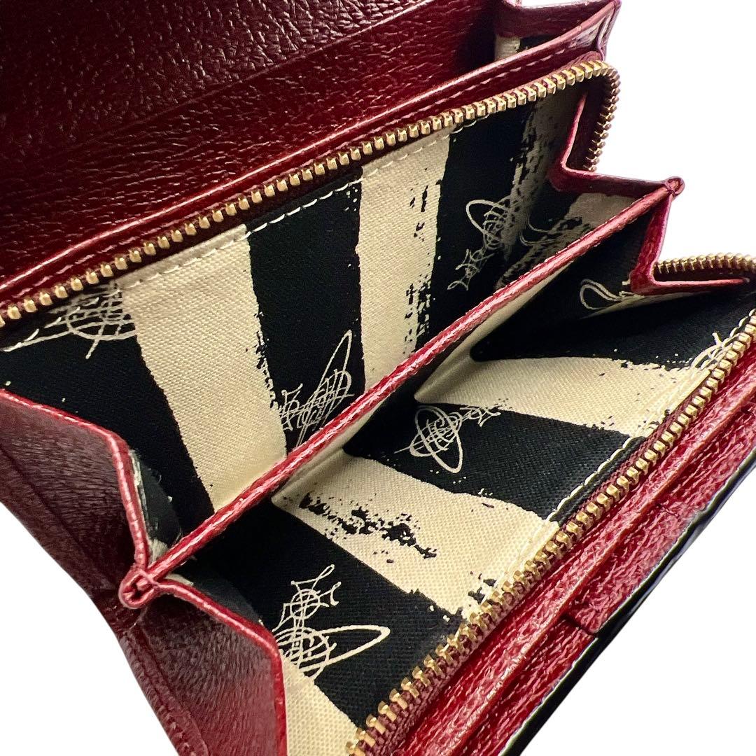 Vivienne Westwood レザー ボルドー 折り財布 8076