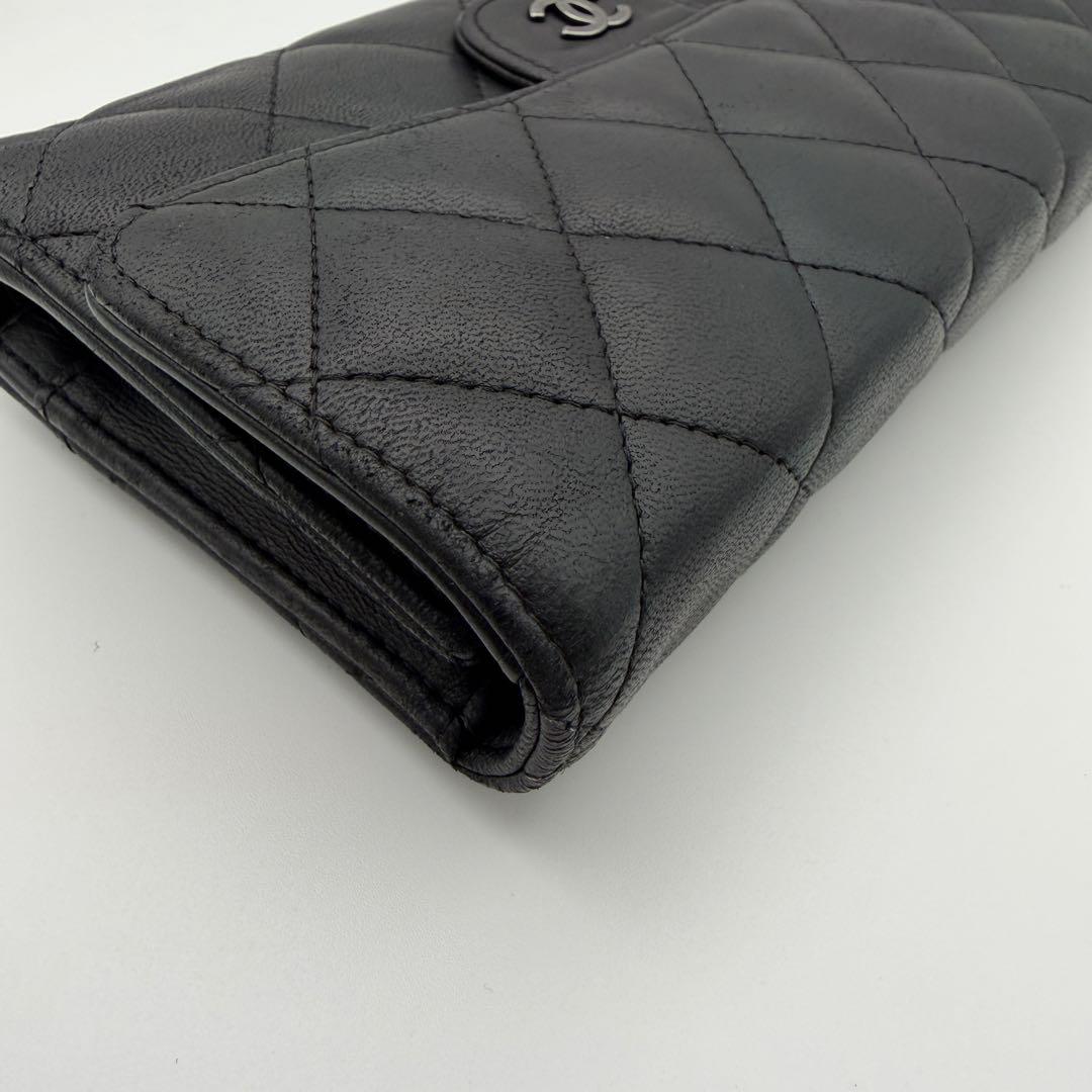 CHANEL シャネル 財布 マトラッセ フラップウォレット 三つ折り