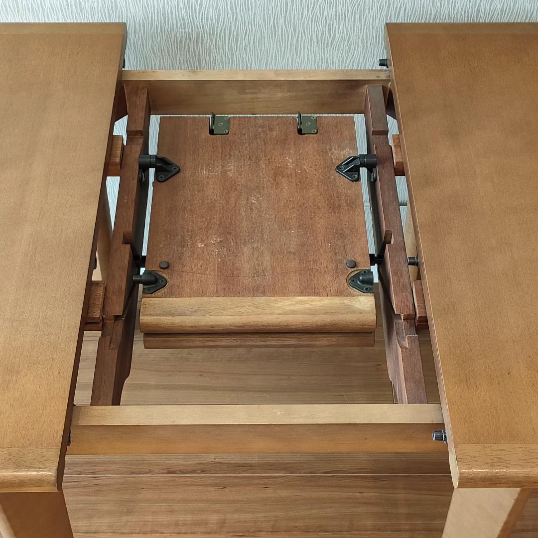 マルニ木工　伸長式　ダイニングテーブルセット　椅子2脚付き