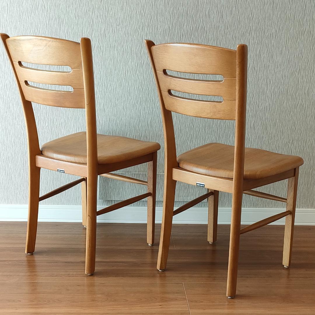 マルニ木工　伸長式　ダイニングテーブルセット　椅子2脚付き