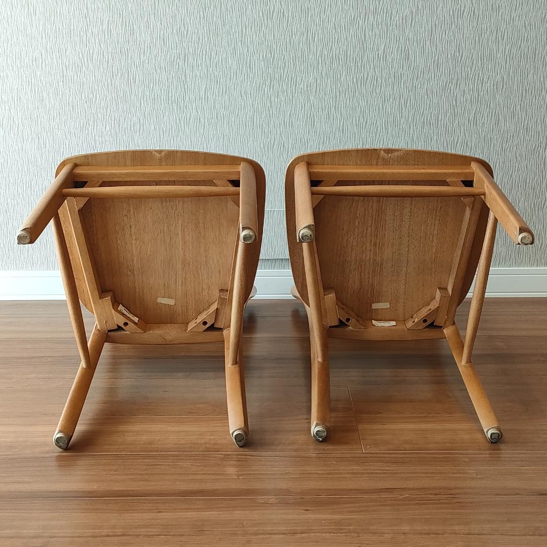 マルニ木工　伸長式　ダイニングテーブルセット　椅子2脚付き