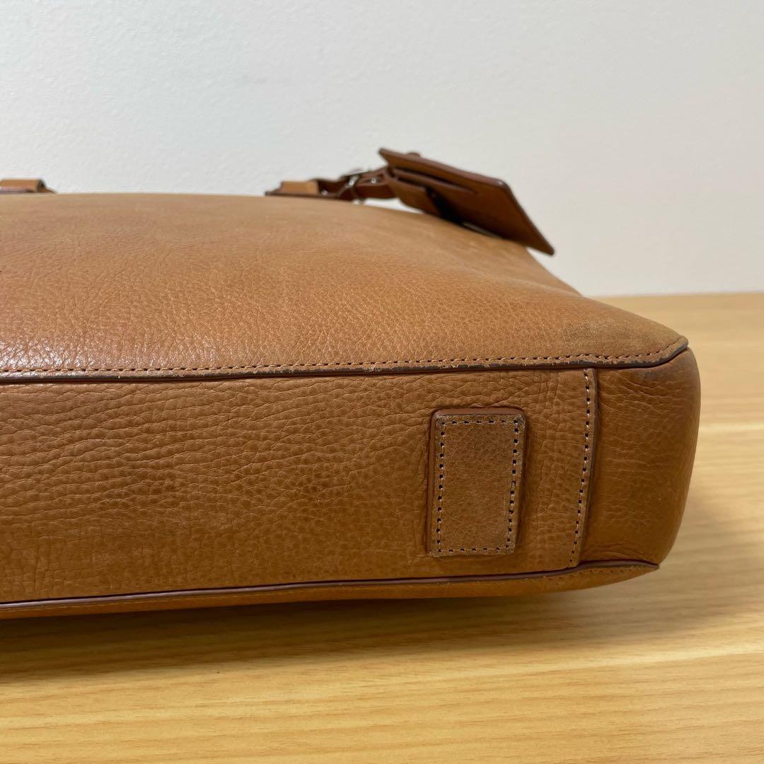 ダンヒル　ビジネスバッグ　ブリーフケース　キャメル　レザー　L3J381T