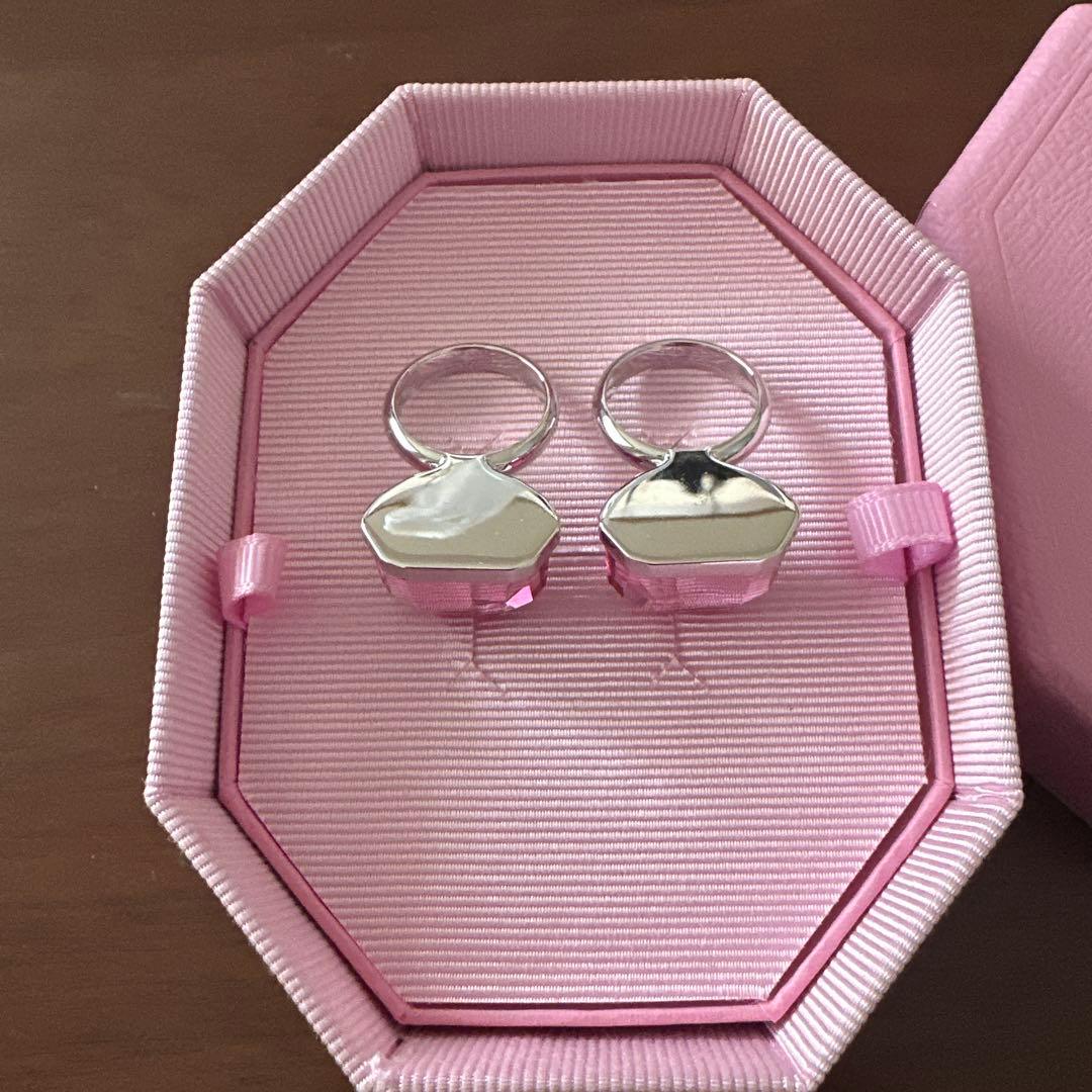 スワロフスキー　ピンククリスタルリング　最終お値下げ