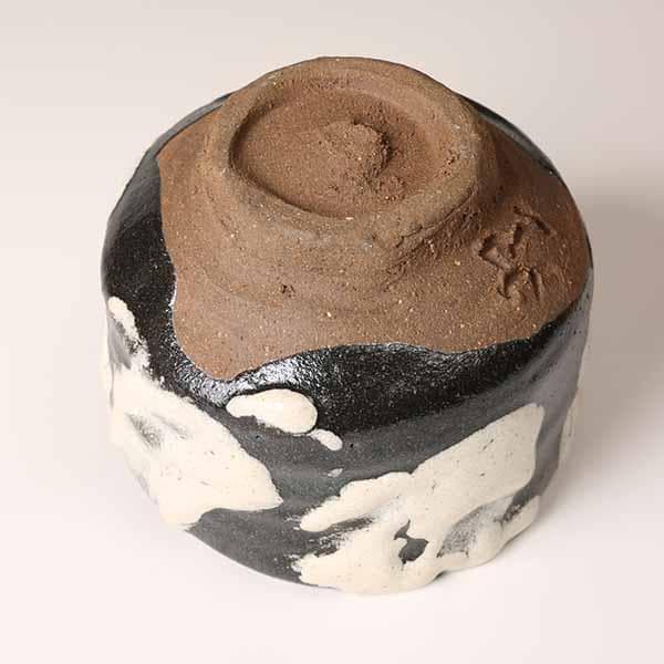 【清水卯一造】蓬莱掛分釉裂茶碗　重要無形文化財保持者　人間国宝　蓬莱窯