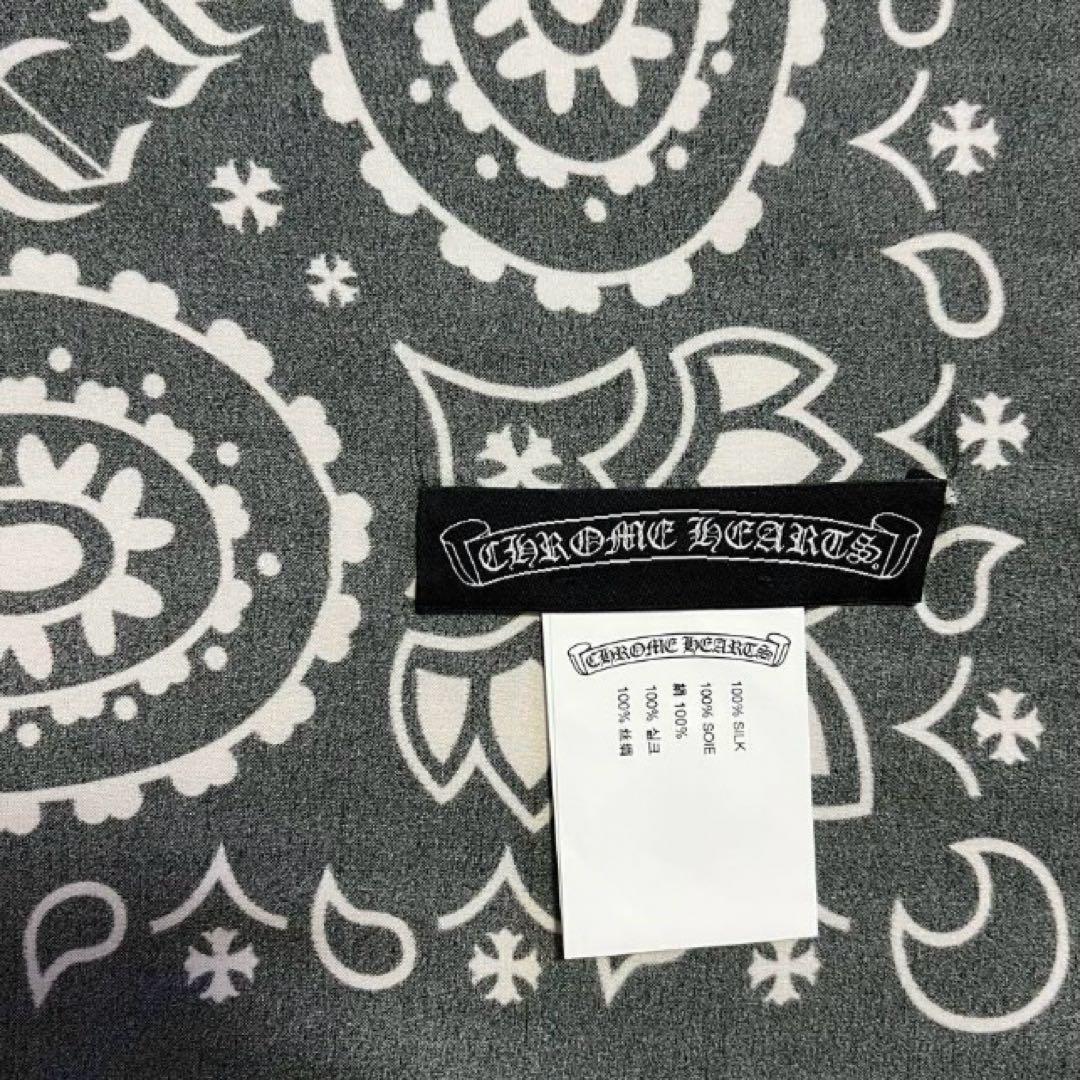 クロムハーツ　ペイズリー　バンダナ　シルクスカーフ