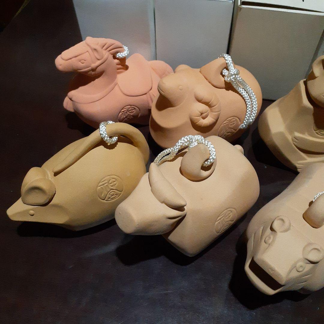 伊勢神宮 五十鈴 土鈴 美品‼️ 干支鈴 十二支揃い 伊勢神宮 土鈴