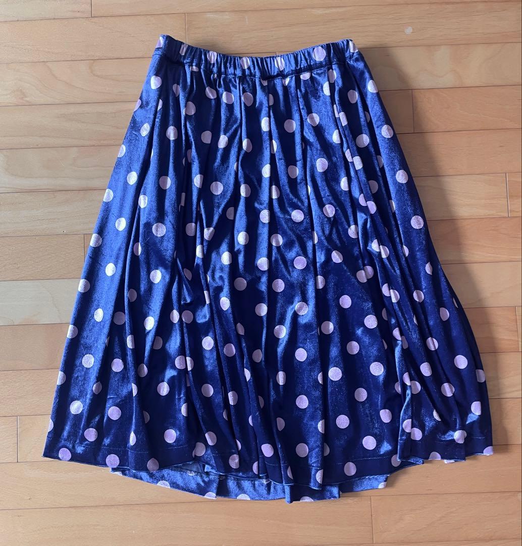 コムデギャルソンガール ドット ベロアスカート
