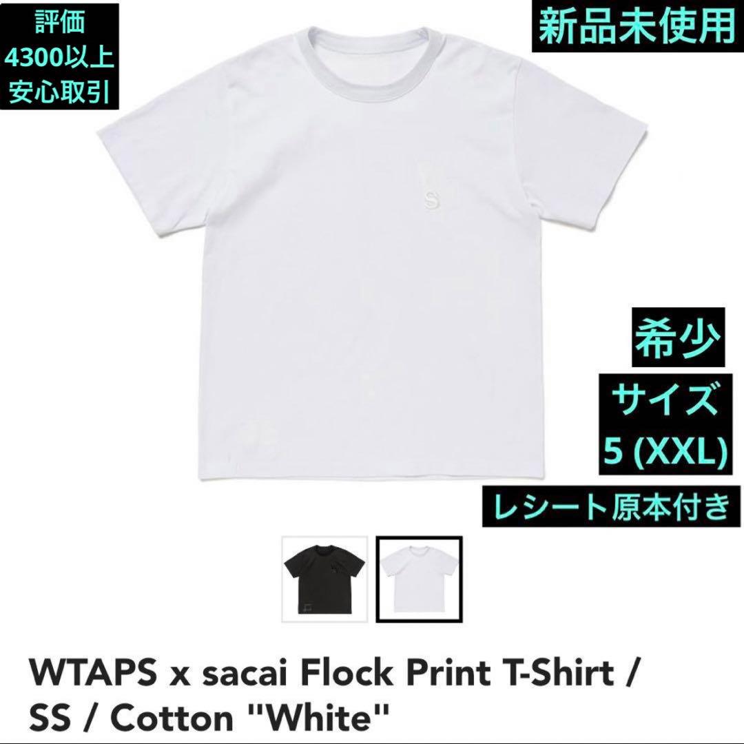 WTAPS sacai Flock Print T-Shirt 5 XXL 白