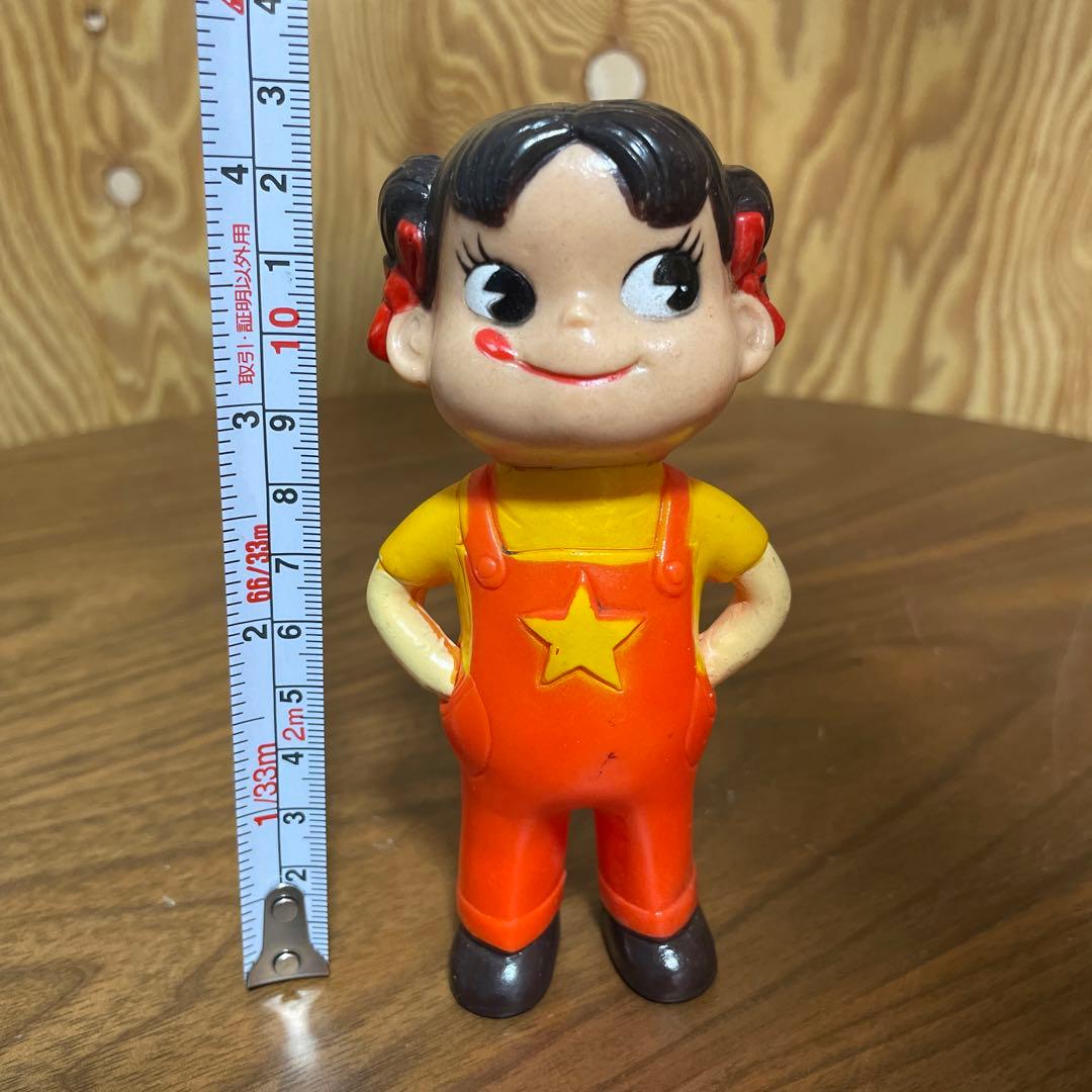 昭和40年頃 大きな 星ペコ 12.5cm 不二家 ペコちゃん 人形　ソフビ
