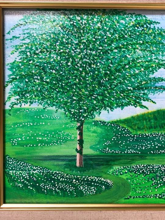 思いきり咲いてみる」原画 本物 一点物 絵画 yoko