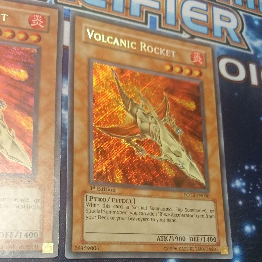 遊戯王 ヴォルカニック・ロケット 英語　EU版1stシークレット3枚　FOTB