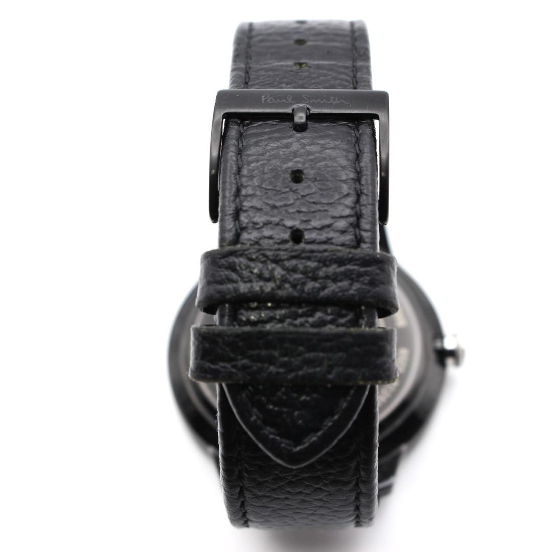 美品 ポールスミス 腕時計 2019本限定品 メンズ ブラック レザーベルト