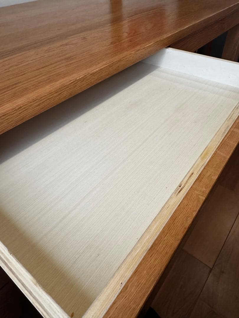 【4/18まで期間限定値下げ！】無印良品／無垢材引き出し付きダイニングテーブル