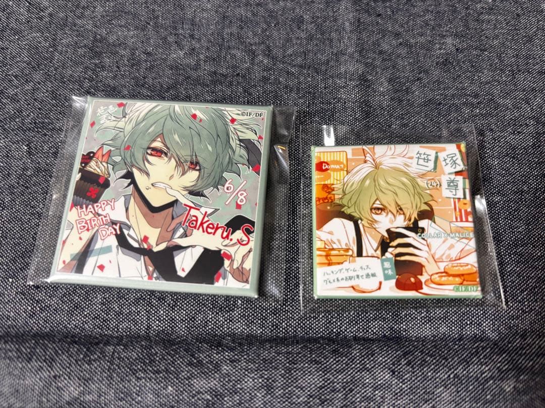 カラマリ カラ マリス スクエア バ スデ 缶バッジ 笹塚尊 オトメイト