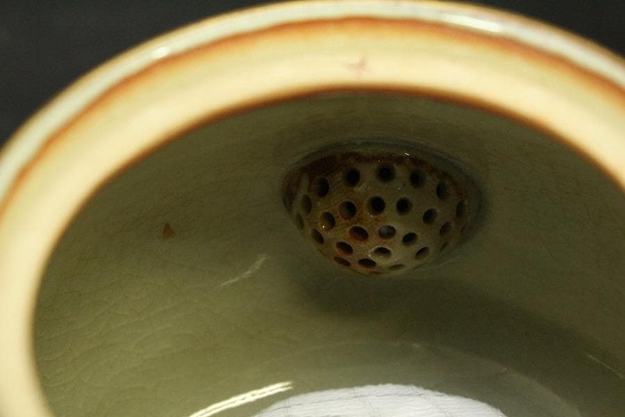 九谷 金彩色絵 庄三作 茶壷 煎茶(A374)