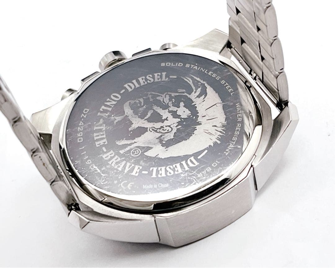 DIESEL ディーゼル DZ-4290 クロノグラフ デイト グレー文字盤