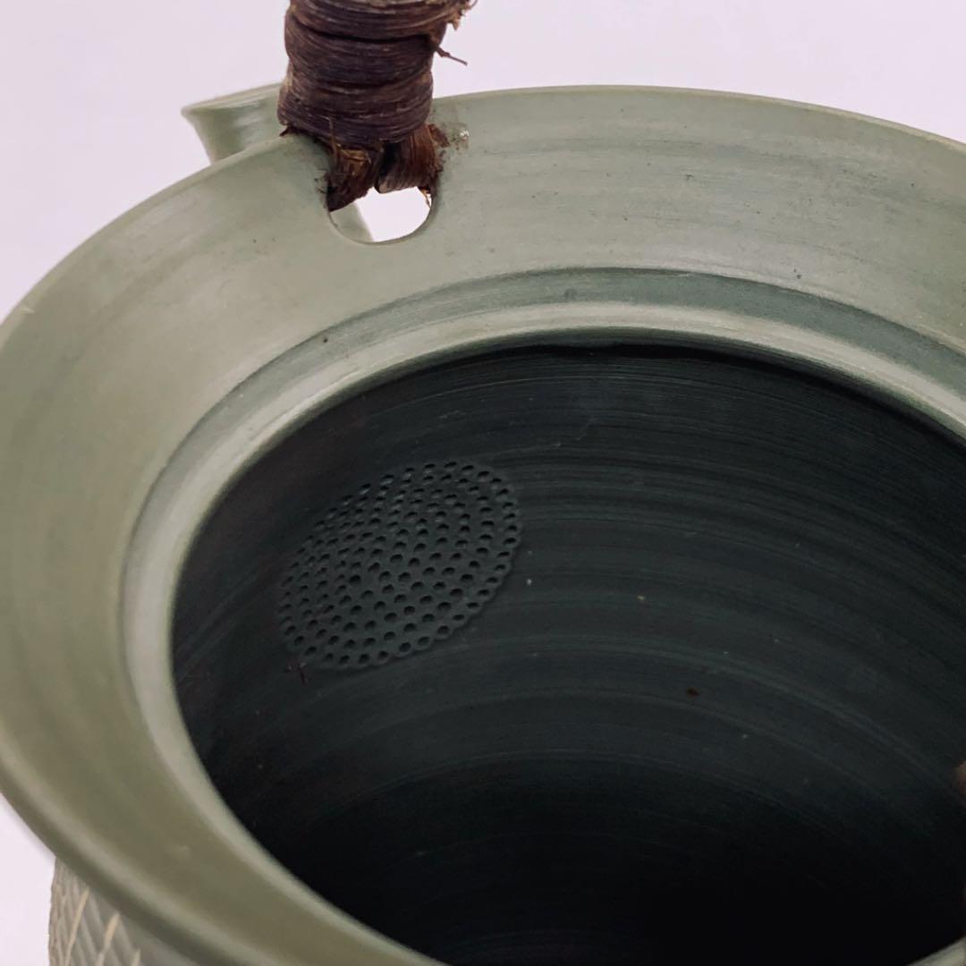 茶注21常滑焼緑泥】吉川秀樹（雪堂）共箱