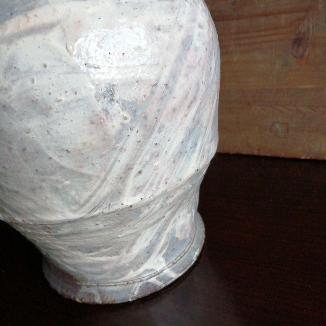 常滑焼　伊藤雄志　刷毛目水指　17.5cm