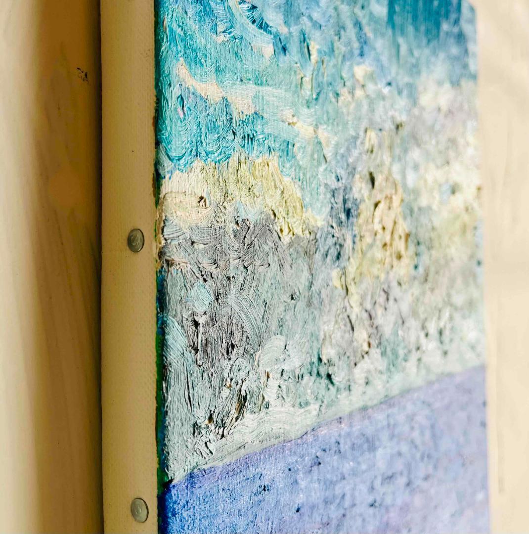 22×27㎝「朝の海７」油彩・原画・F3