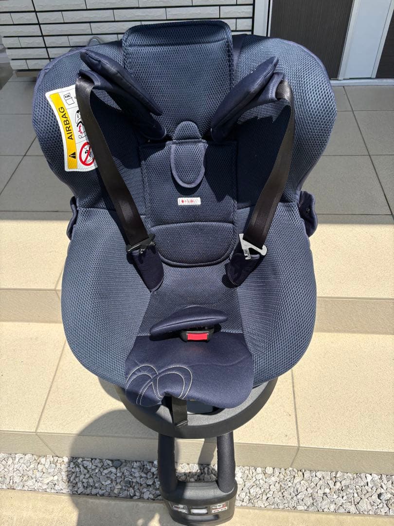 ✨良品✨ エールべべ クルット5i グランス ISOFIX ネイビー 360 ✨良品