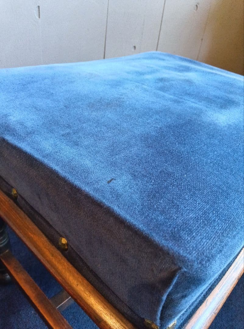 木製クラシックスツール ネイビー　ヴィンテージ　レトロ