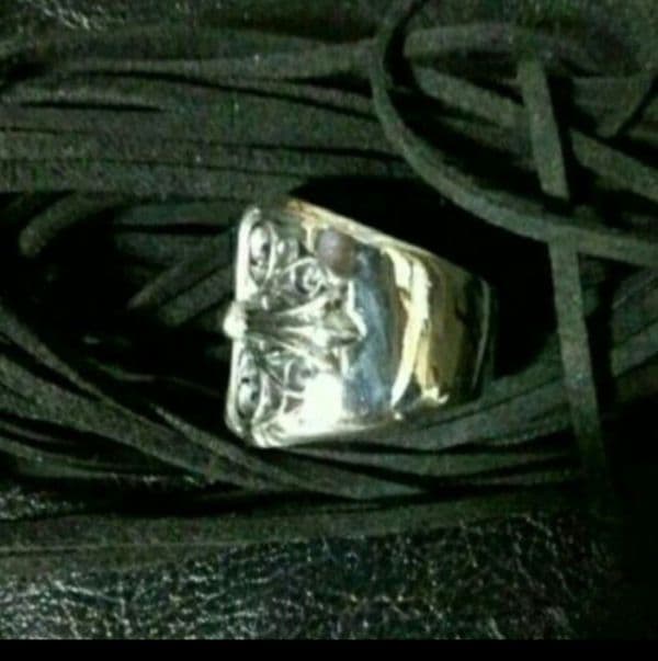 新品　約17.5~18号　オーバルクロスリング　silver925