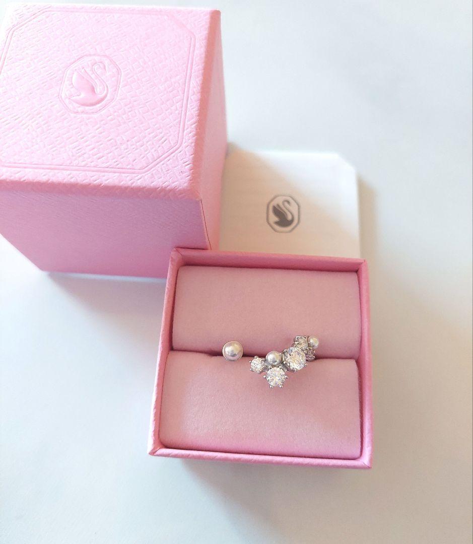 新品SWAROVSKI 55 Constella パール リング スワロフスキー