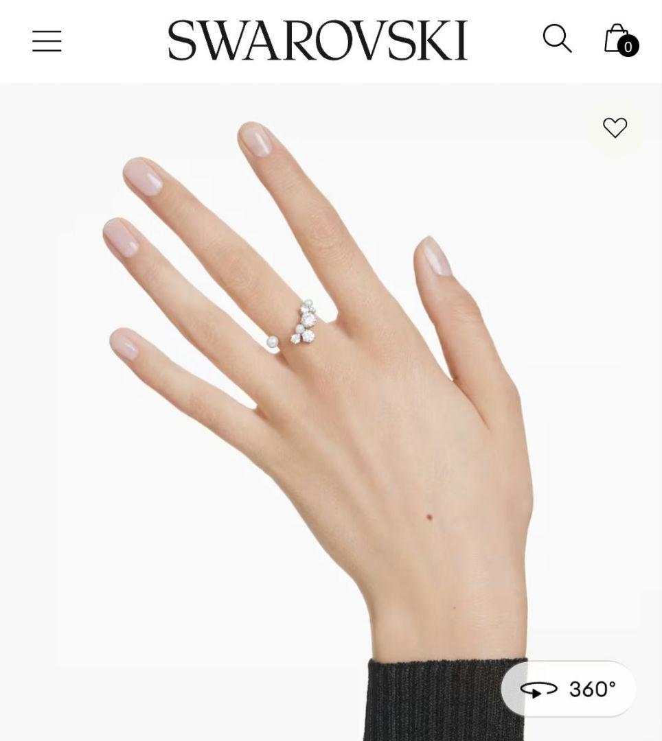 新品SWAROVSKI 55 Constella パール リング スワロフスキー