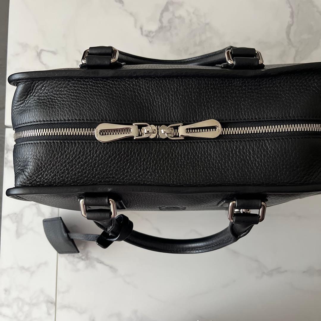 ロエベ　アマソナ28 ハンドバッグ レザー　ブラック　シルバー金具