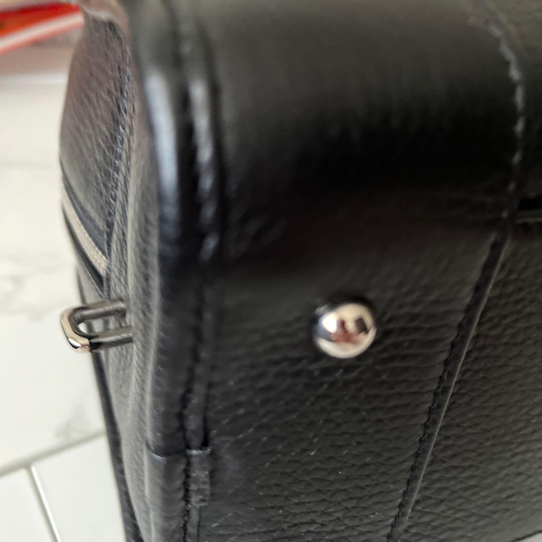 ロエベ　アマソナ28 ハンドバッグ レザー　ブラック　シルバー金具