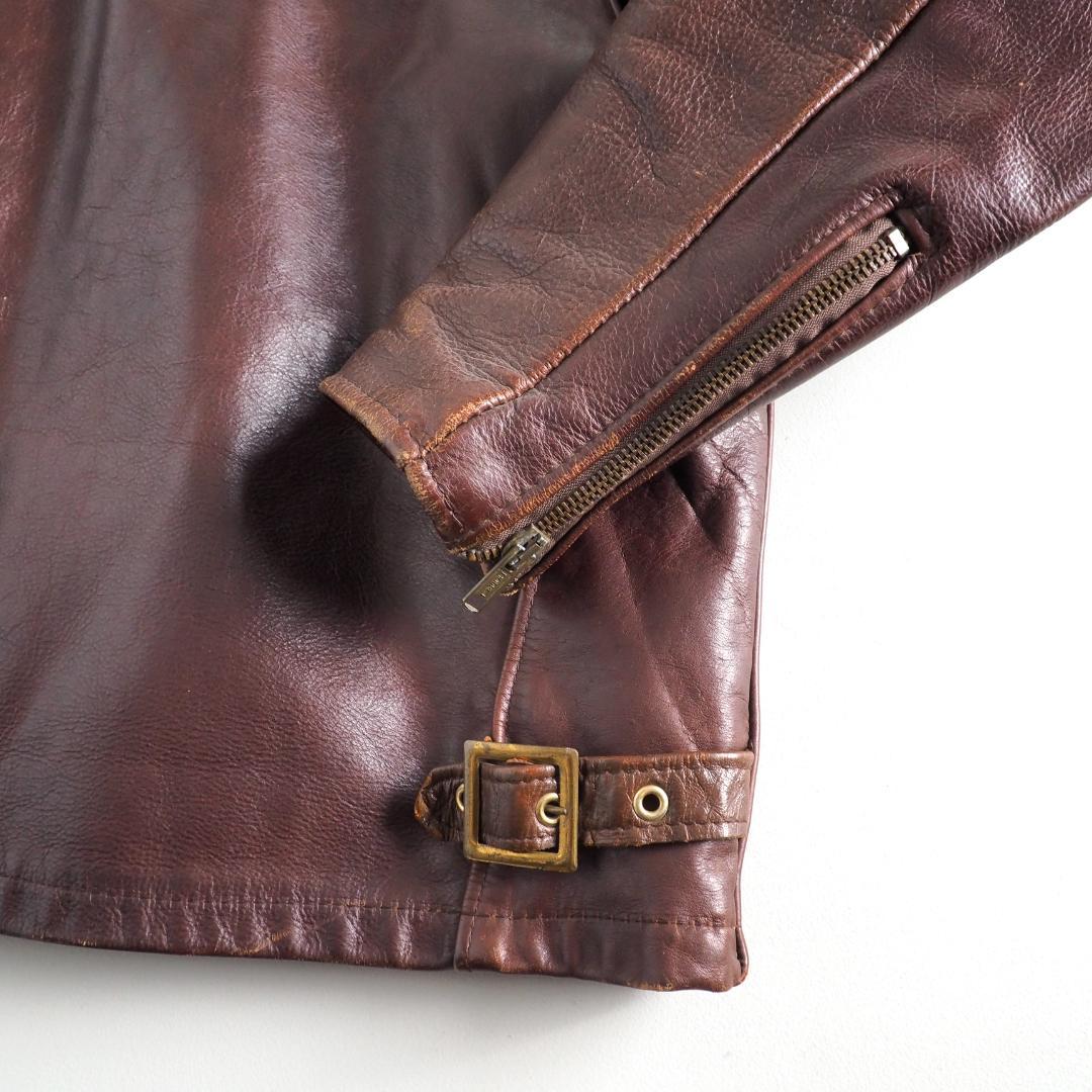 Schott トラッカージャケット 40 レザージャケット ライナー付き 赤茶