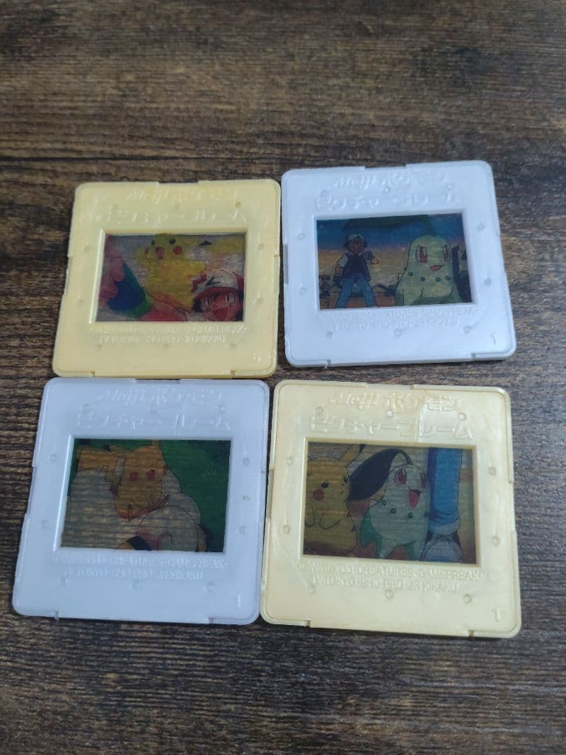 pokemon ポケモン meiji 明治 ピクチャーフレーム 4枚 ポケモン × 明治