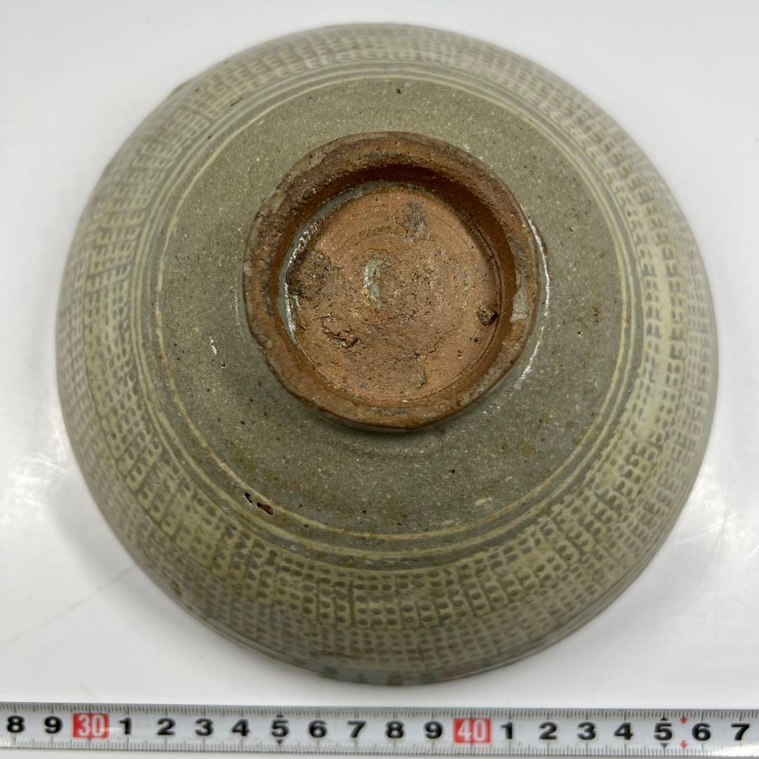 16世紀三島高麗白泥象嵌鉢 木箱付 幅約17.5㎝東