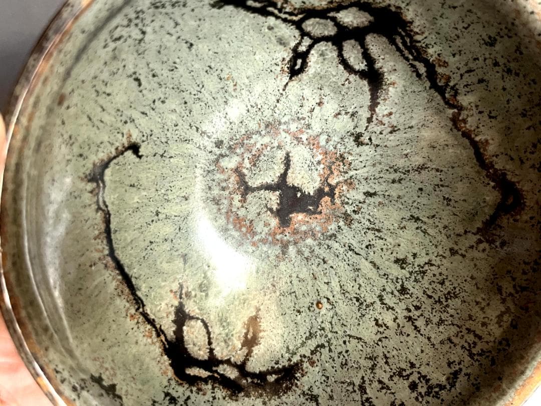 茶碗□茶人放出品！ 玳玻中国天目茶碗 宗 古茶碗 古玩 唐物