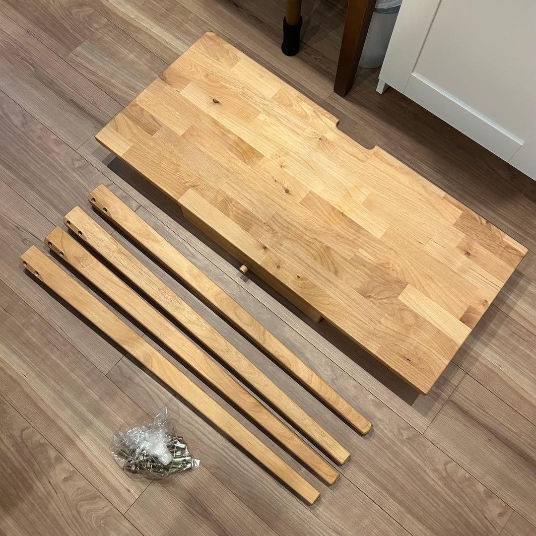 aya ベルメゾン 天然木アルダー材 コンパクトデスク 幅80 奥行35