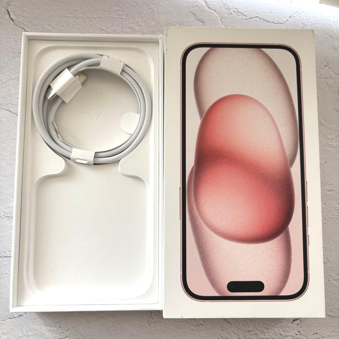 iPhone15ピンク 本体 128GB 新品充電ケーブル付き バッテリー89%