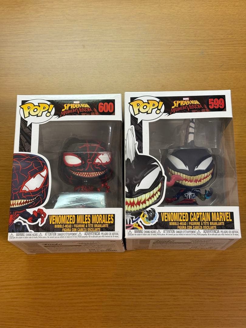 funko pop! ヴェノム マイルズモラレス、キャプテンマーベルセット