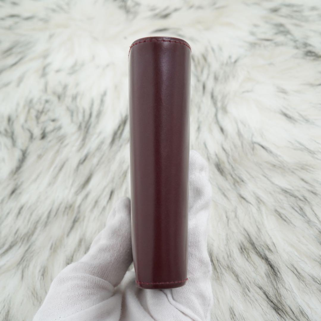 美品　箱付き　Cartier カルティエ　折り財布　マストライン　ボルドー　希少